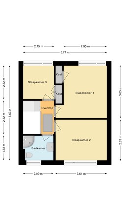Floorplan - Koninginneweg 136, 2411 XV Bodegraven